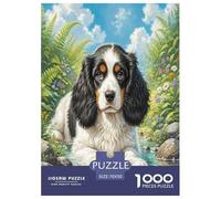 Épagneul pékinois-Haired Eared Dog Puzzle 1000 Pieces Cadeau Unique Jeu Éducatif Challenge Toy À De Qualité Supérieure Peinture Art pour Adultes Et Enfants À Partir De 14 Ans 70x50cm/1000pcs