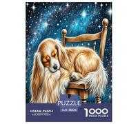 Épagneul pékinois-Haired Eared Dog Puzzles 1000 Pieces Cadeau Unique Jeu Éducatif Challenge Toy À De Qualité Supérieure Peinture Art pour Adultes Et Enfants À Partir De 12 Ans 38x26cm/1000pcs