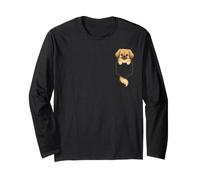 Épagneul Tibétain Mignon Chiot Poche Dessin Animé Chien Art Manche Longue