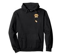 Épagneul Tibétain Mignon Chiot Poche Dessin Animé Chien Art Sweat à Capuche