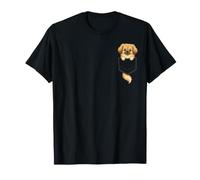Épagneul Tibétain Mignon Chiot Poche Dessin Animé Chien Art T-Shirt