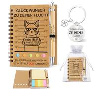 Epaing Cadeau d'adieu pour collègue, changement d'emploi, petit carnet avec stylo et porte-clés, cadeau d'adieu, cadeau d'adieu, meilleur collègue de travail, collègue préféré, stagiaire