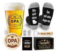 Epaing Ensemble de verres à bière 500 ml avec gravure et décapsuleur, cadeau personnalisé, cadeau pour grand-père, cadeau pour homme, cadeau d'anniversaire, cadeau de fête des pères