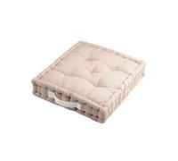 Eminza Coussin de sol Stof Duo 45x45 cm 100% coton couleur lin