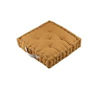 Epais coussin de sol en coton uni curry
