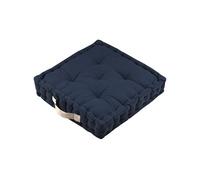 Epais coussin de sol en coton uni Marine