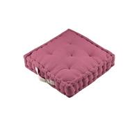 Epais coussin de sol en coton uni rose