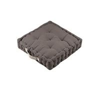 Epais coussin de sol en coton Uni taupe - 43 x 43 x 10 cm