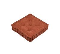 Epais coussin de sol en velours côtelé Dandy terracotta