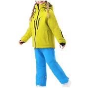 Épaissi Veste et Pantalon de Ski Veste Blouson Résistant à la Neige avec Doublure Polaire et Robe Interne intégrée pour Alpinisme Ski Ensembles de Neige Veste 2 Pièces pour 1-15 Ans