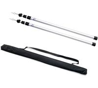 Épaissir Alliage D’Aluminium Poteau De Tente Réglable Support De Tente Tiges Abri De Plage Bâche Auvent Poteau Poteaux De Remplacement Accessoires pour Camping Randonnée Rando, 2pcs & 230cm