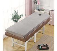 Épaissir Le Couvre-Matelas De La Table De Lit Spa Surmatelas De Table De Massage en Mousse À Mémoire De Forme pour Le Lit De Beauté De Table De Tatouage Tête Carrée,Gris,70x190cm