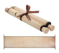 Epakh 1 rouleau de papier vierge de 22,9 x 183 cm enveloppé sur une tige en bois pour écrire, dessiner, calligraphie, vœux de mariage, invitation, festivals de la Renaissance