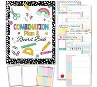 Epakh Combinaison de planificateur pour enseignant et carnet de notes, 22,9 x 28,9 cm, planificateur de cours pour enseignant, planificateur de cours 2026-2027 à spirale pour salle de classe