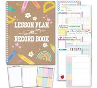 Epakh Combinaison de planificateur pour enseignant et carnet de notes, 22,9 x 28,9 cm, planificateurs de cours pour enseignants, planificateurs de cours 2026-2027 en spirale pour salle de classe