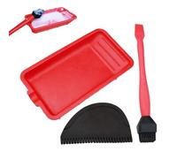Épandeur de Colle à Bois - Kit 3 Pièces avec Brosse en Silicone, Plateau et Peigne | Applicateur Pratique pour Colle à Bois, Bricolage, Menuiserie, Projets Artisanaux et Réparations Maison