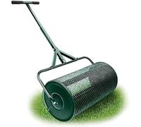 Épandeur de compost, 61 cm, épandeur de mousse de tourbe avec poignée en forme de T pour semis de pelouse, nivellement du sol de jardin et rouleau d'épandage de fumier