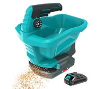 Épandeur de Graines de Gazon sans Fil, Engrais Électrique de 3,3 L avec 6 Débits Variables, 8 Largeurs de Dispersion, Angle de Propagation de 125°, Épandeurs sans Fil Portatifs pour Engrais