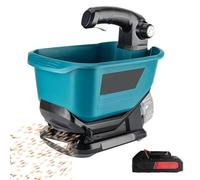 Epandeur de graines sans Fil, épandeur de Jardin électrique 3,3 L, 8 réglages, 6 Angles pour Engrais, graines de Gazon, Engrais, sel de Roche et Fondant pour Glace Machine + 1 Battery + 1 Charger
