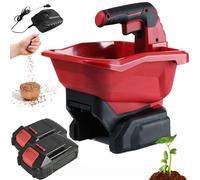 Épandeur de Graines sans Fil Portable avec Trémie 3L, Doubles Batteries 1300mAh, Vitesse d’Épandage Réglable pour Engrais de Pelouse, Semences de Gazon et Sel de Dégivrage