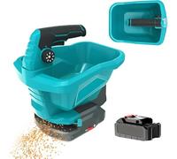 Épandeur de semences et d'engrais électrique sans Fil, 3,3 L Rechargeable avec Batterie de 2000 mAh, Large Plage d'épandage de 125 ° pour graines de Gazon, Engrais, sel