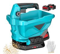 épandeur De Semences sans Fil, épandeur D'engrais électrique Portatif De 3,8 L avec 6 Vitesses, Angle D'épandage De 140°, Batterie De 2600 mAh pour La Distribution De Semences De Jardin Et 2batteries