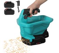 Épandeur D'engrais électrique sans Fil,3,3 litres,6 Vitesse et Régulateur 8 Positions,Adapté au Salage des Routes, au Déneigement et à l'ensemencement,Convient pour Ma-Kita~ Batterie (2 batteries)