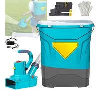 Épandeur d'engrais sans fil 25 kg, épandeur de graines de gazon, épandeur de sel gemme électrique à dos 3000 l/min avec batterie, largeur de dispersion réglable, débit variable, for semences, bétail(1