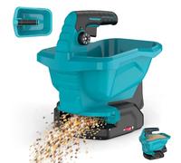 Épandeur d'engrais sans fil pour batterie Makita 18 V - Avec réservoir de 3,3 l - Épandeur universel sans fil - Réglage de la vitesse sur 6 niveaux - 8 niveaux de quantité d'épandage - Largeur