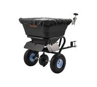 VEVOR Épandeur engrais tracté - Capacité 38,6 kg - Largeur 0-3 m - Roues 25,4 cm