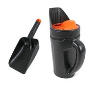 Épandeur manuel en plastique léger pour une distribution uniforme de l'herbe, du sel de neige et des produits chimiques de piscine sans déchets (truelle carrée orange)