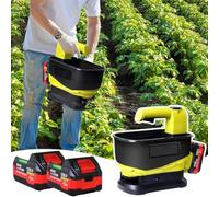 Épandeur Manuel sans Fil 5,5L avec 2 Batteries, Largeur et débit de Dispersion réglables pour semences, Engrais et sel de déneigement | Épandeur électrique pour pelouse, Ferme et allée