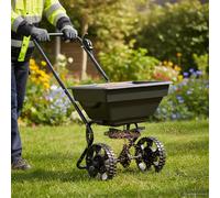 Épandeur Noir PVC et Acier Outil Jardinage Équipement Semis jardin vidaXL vidaXL