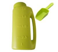 Épandeur portable - Distributeur de sel gemme de 2 L avec pelle, tailles d'ouverture réglables, outil d'épandage durable pour pelouse de jardin | Engrais pour d' en plein air