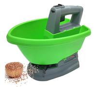 Épandeur portatif sans fil, épandeur d'engrais rechargeable avec batterie de 2000 mAh, débit variable et largeur de dispersion réglable