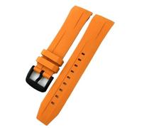 EPANO Bracelet de montre en caoutchouc 21 mm 22 mm pour montre de sport Tissot T120417 T120407 SEASTAR Noir Orange, 21mm T clasp, Agate