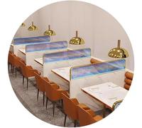 EPANO LXXW Cloison de séparation de Bureau en Verre Changhong, cloison de séparation Portable for Bureau, Transparente(Blu,120x25cm)