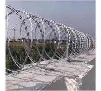 EPANO LXXW Fil Rasoir galvanisé Fil de Fer barbelé galvanisé, Lames à Double hélice, assurant la Protection des clôtures, fermes, Jardins et résidences, 30 m