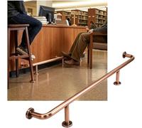 EPANO LXXW Kit de Rails Pieds Barre en Acier Inoxydable, Support Barres 3,28 à 16,4 for Restaurant, Cuisine, café, Bureau réception Kit de Repose-Pieds de Barre(Champagne Gold,4.2M/13.78FT)