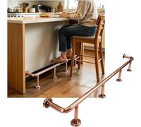 EPANO LXXW Kit de Repose-Pieds Barre intérieure, Support 3.28 à 16,4 Pieds for comptoir bibliothèque café Cuisine Restaurant Kit de Repose-Pieds de Barre(Rose Gold,1.0M/3.28FT)