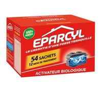 EPARCYL, 12 Mois de Traitement, Action Immédiate, Entretien Fosse Septique et Toutes Eaux, Evite les Odeurs et Engorgements, Produit Fosse Septique, Formule poudre, 54 Sachets