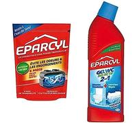 EparcylActivateur Biologiquegranules Urgence Fosse, Le sachet de 200g+Eparcyl 2en1 - Gel WC (0.750L) Spécial Fosse Septique - Produit WC Détartrant + Entretien Fosse Septique - Fraicheur Océan