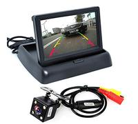 ePathChina 1 ensemble pliable haute résolution 4,3 pouces TFT LCD Mini moniteur de voiture avec vue arrière caméra de recul pour système de stationnement de recul de véhicule