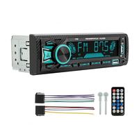 ePathChina Autoradio stéréo de voiture Bluetooth Single DIN 12 V Radio FM/AM Écran LCD VA Lecteur MP3 avec mains libres, double USB, assistant vocal et contrôle par application, prend en charge FM/MP3