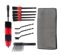 ePathChina® Kit de nettoyage de voiture 11 pièces Brosse de nettoyage pour roues et pneus avec brosse souple de 43,2 cm de long Brosse de nettoyage de voiture pour nettoyer les pneus sales et