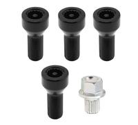 ePathChina Lot de 5 écrous de roue 36136786191 M14 x 1,25 mm pour BMW Mini, I3 I8 M2 M4 F80 X2 X4 X6 avec clé principale, boulons antivol noirs