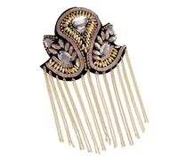 Épaule Badge 1 broche d'épaule classique faite à la main en métal avec pompon, bijou à pointes, accessoires for blazer(Gold)