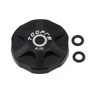 Épaule de fourche en alliage d'aluminium pour fourche avant usinée CNC - Bouchon de valve d'air de montagne pour suspension de vélo - Couvercle anti-poussière de rechange pour anneau pour Fox (noir)