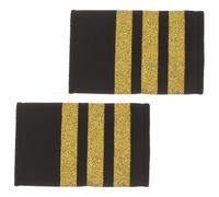 Épaulettes de Pilote en Webbing Noir, 1 Paire, Décoration D’uniforme