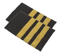 Épaulettes de Pilote Noires en Webbing, 1 Paire, Décorations D’uniforme